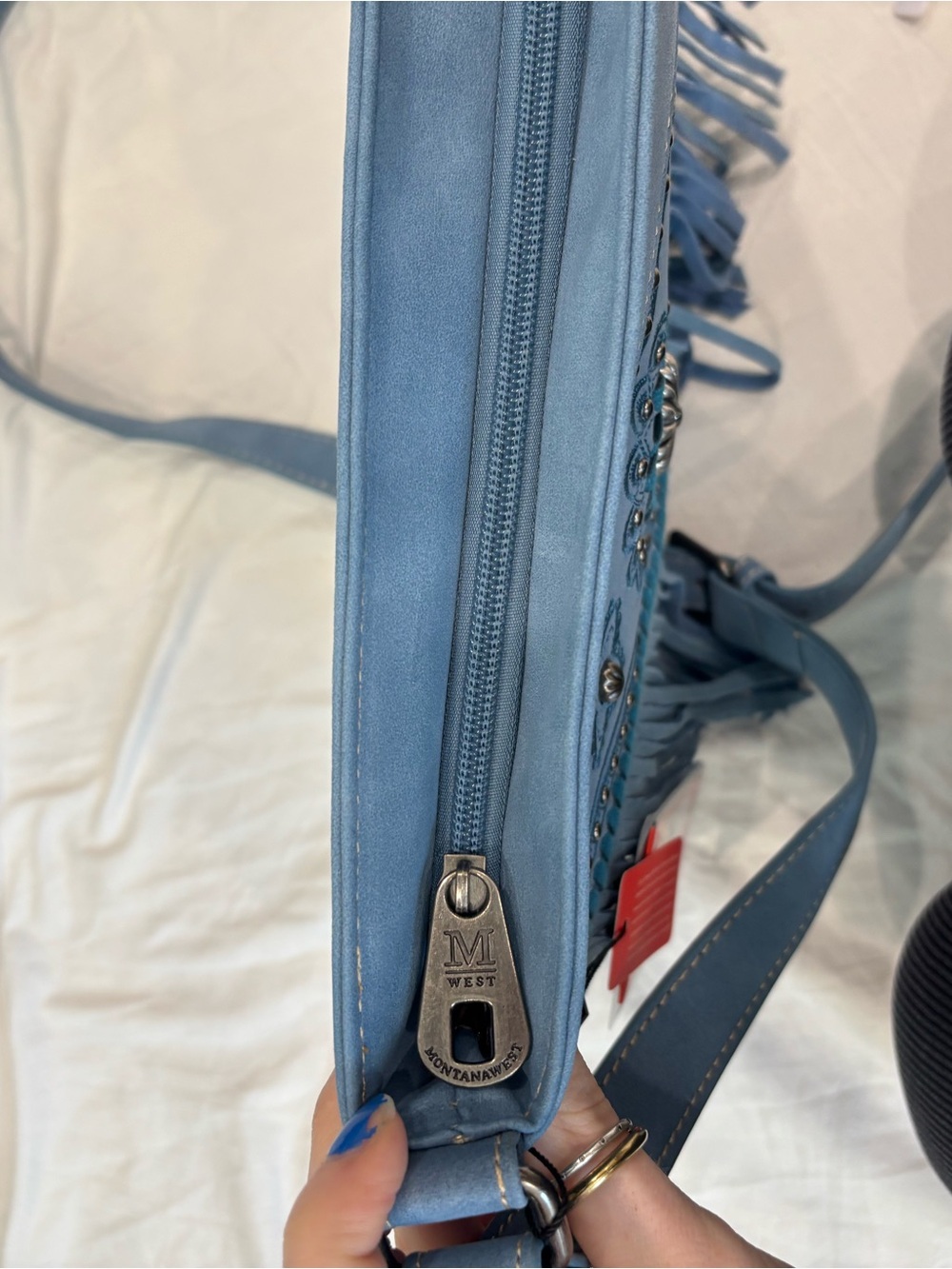 NWT Montana West Blue Fringe Crossbody Bag - Picture 9 of 9